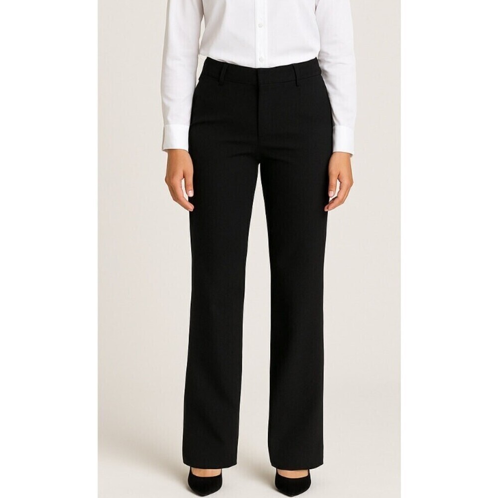 Liverpool dress pants black straight leg Front back pockets Ponte knit 34" X 34"